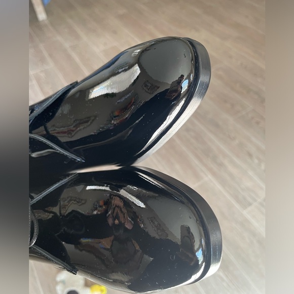 Authentic YSL Saint Laurent Patent leather Derby Dress shoes size 37 - Picture 11 of 13